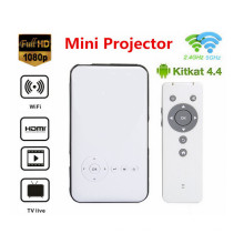 Mini proyector de bolsillo LED Mini Proyector HD 1080P Pico Proyector de motor